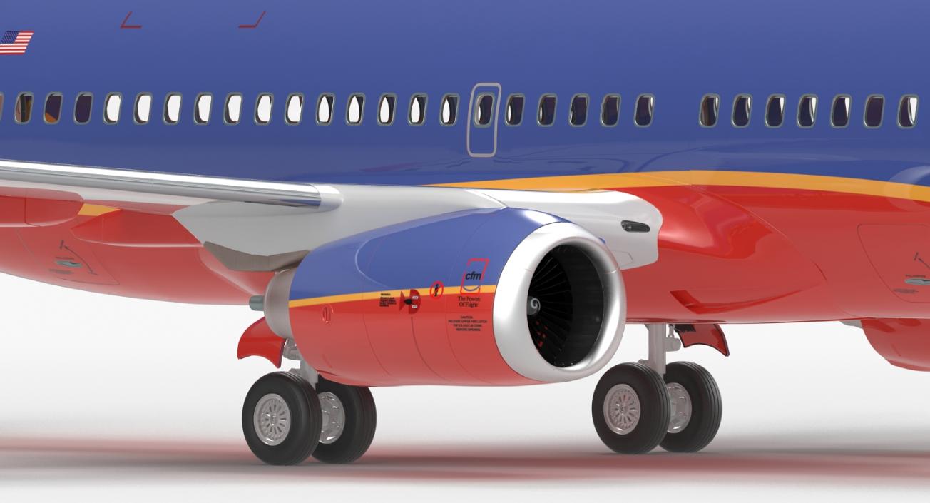 3D Boeing 737-700 Southwest Airlines model