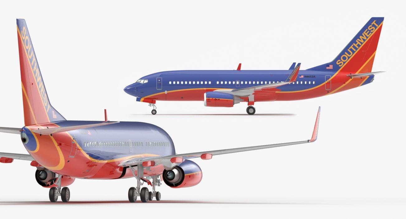 3D Boeing 737-700 Southwest Airlines model