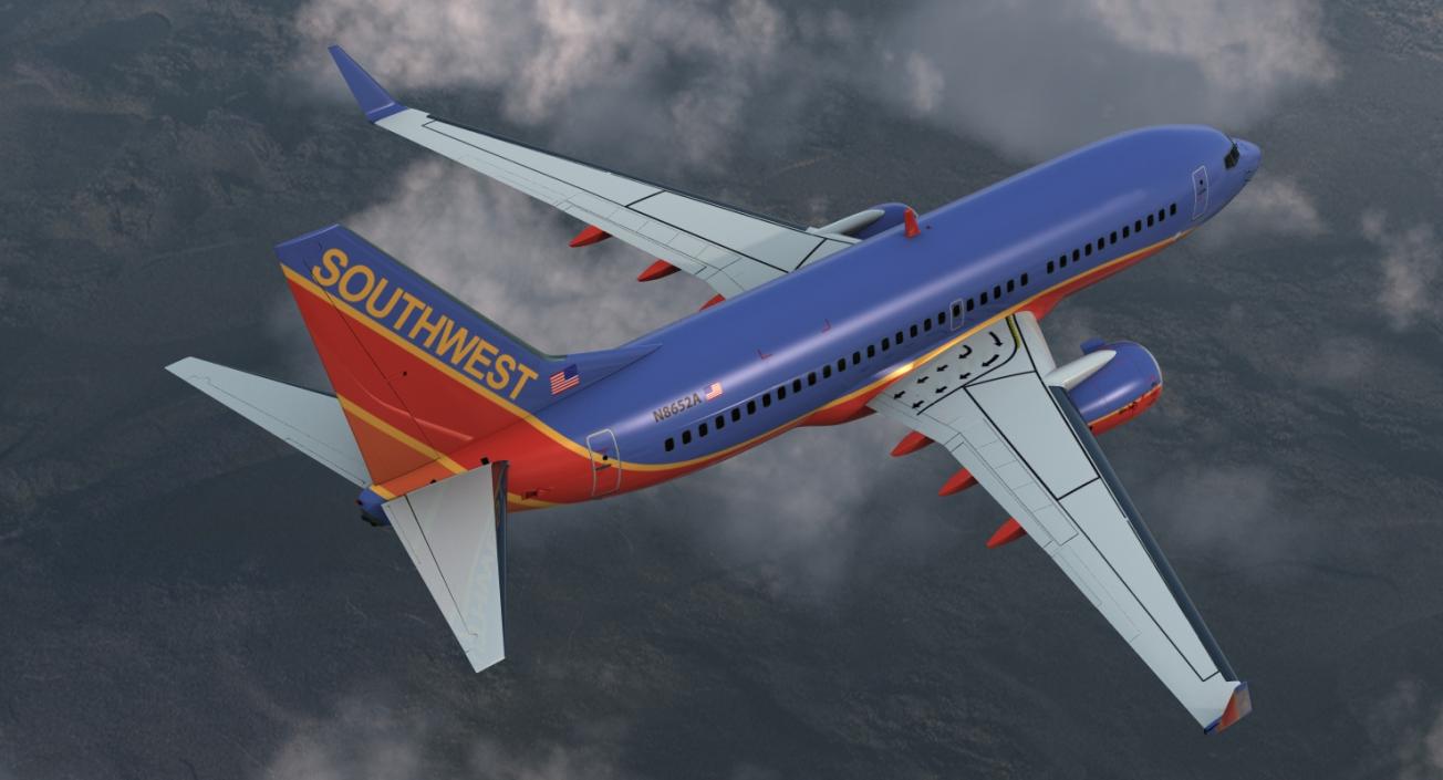 3D Boeing 737-700 Southwest Airlines model