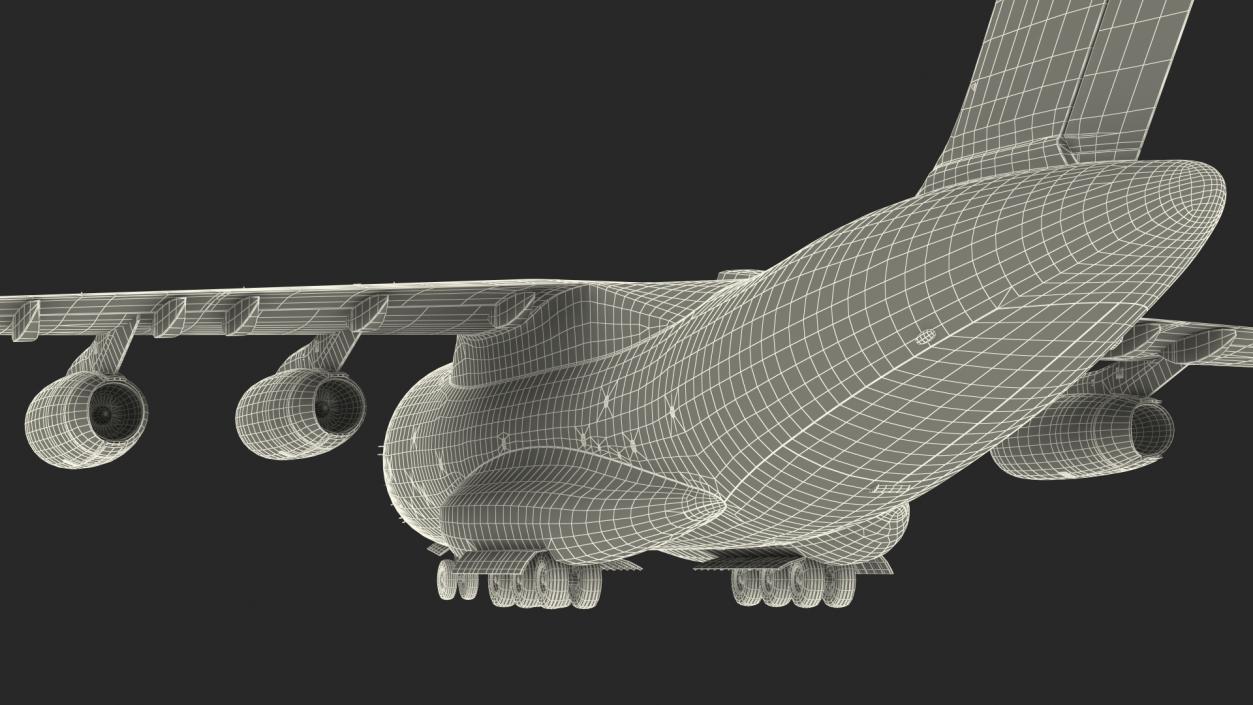 3D model Large Military Transport Aircraft Rigged