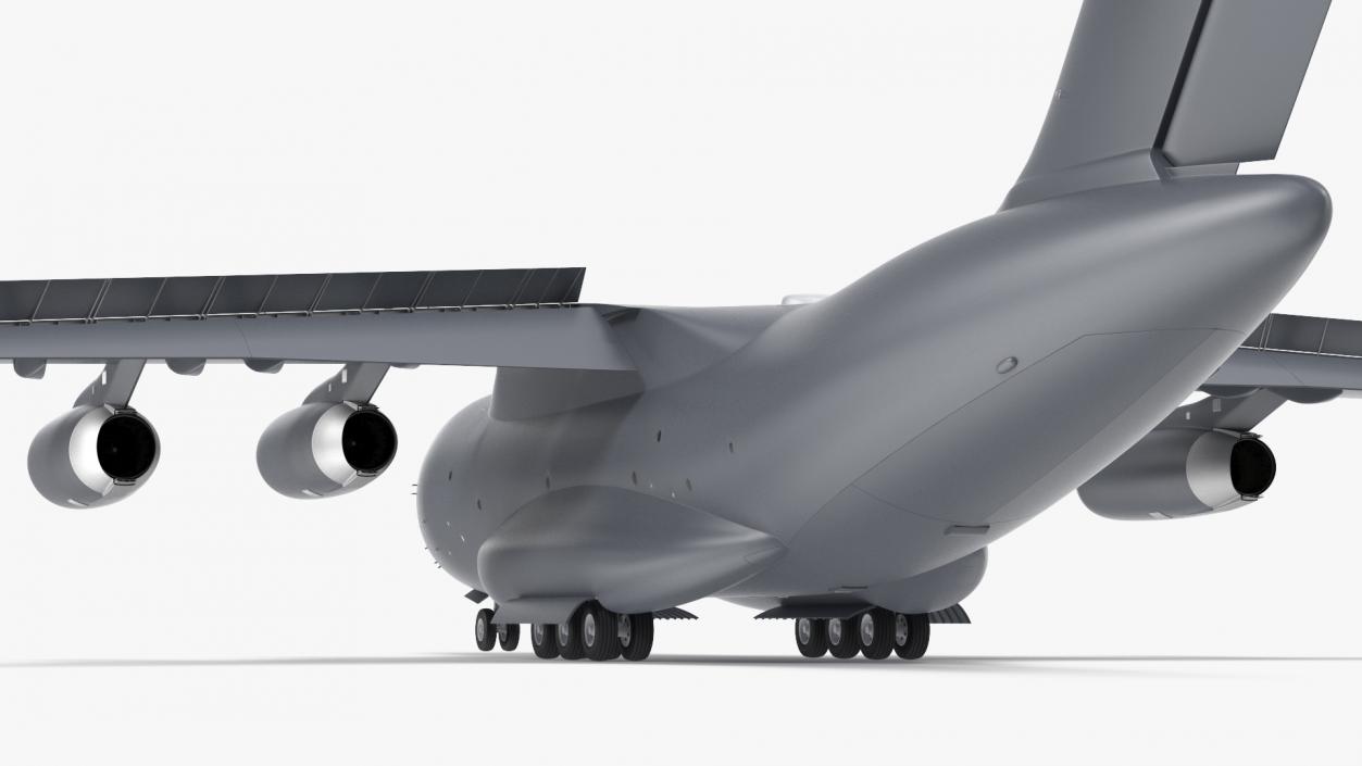 3D model Large Military Transport Aircraft Rigged