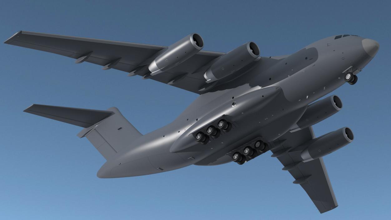 3D model Large Military Transport Aircraft Rigged