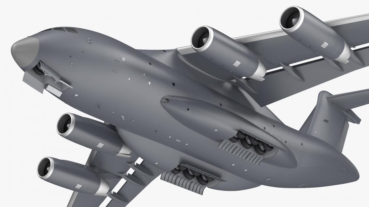 3D model Large Military Transport Aircraft Rigged