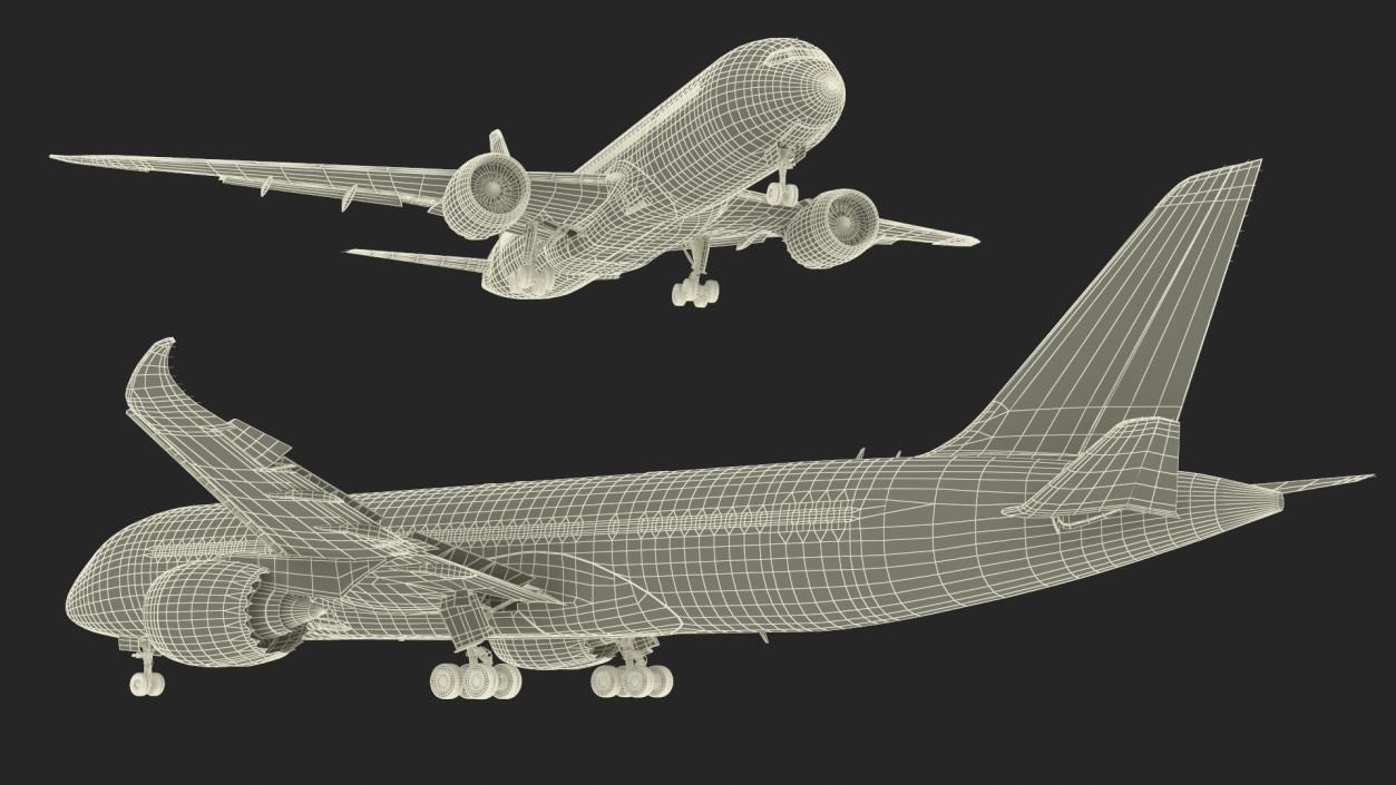 Air India Boeing 787-8 Dreamliner Aircraft 3D