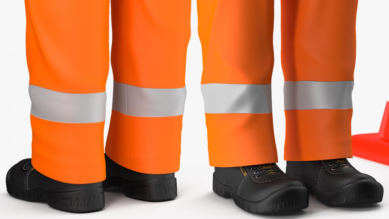 3D Road Worker Rigged model