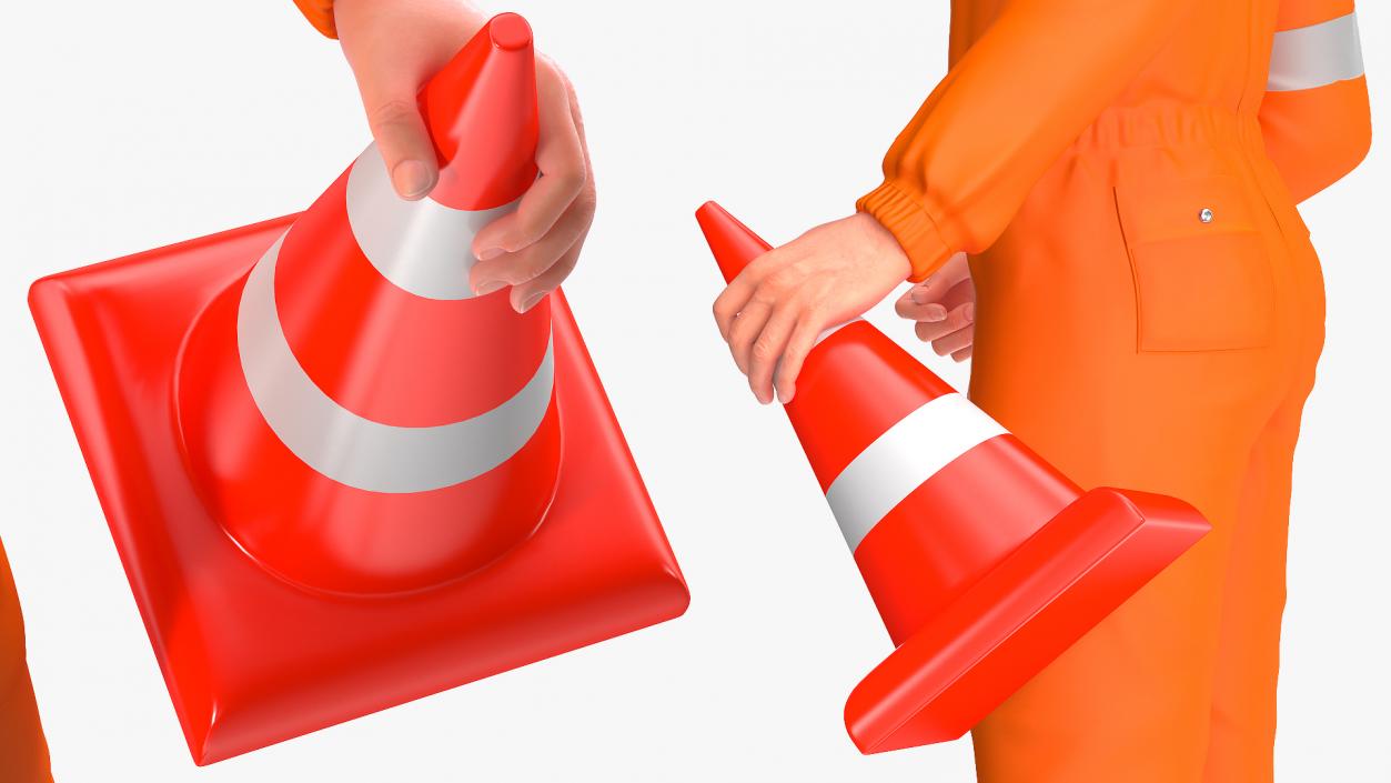 3D Road Worker Rigged model