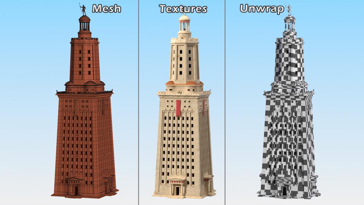 3D model Lighthouse of Alexandria Tower