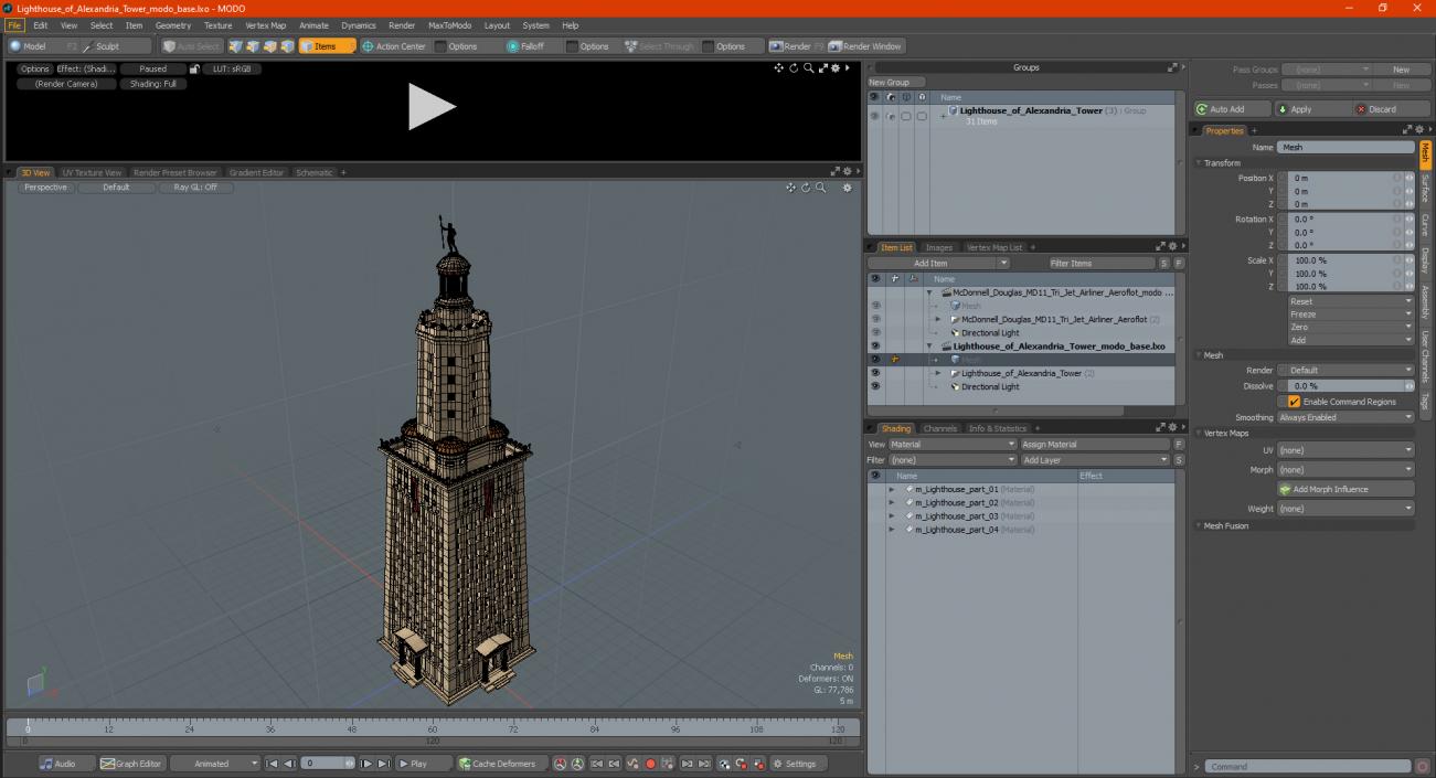 3D model Lighthouse of Alexandria Tower