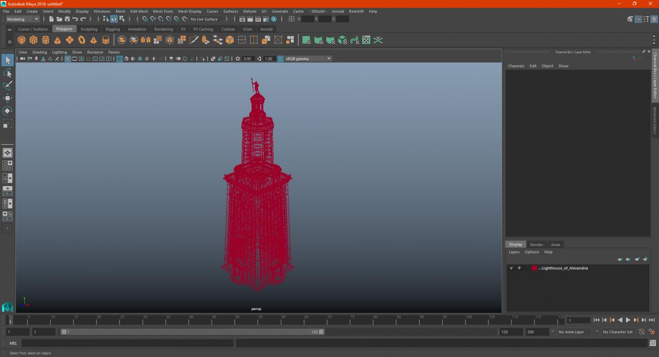 3D model Lighthouse of Alexandria Tower