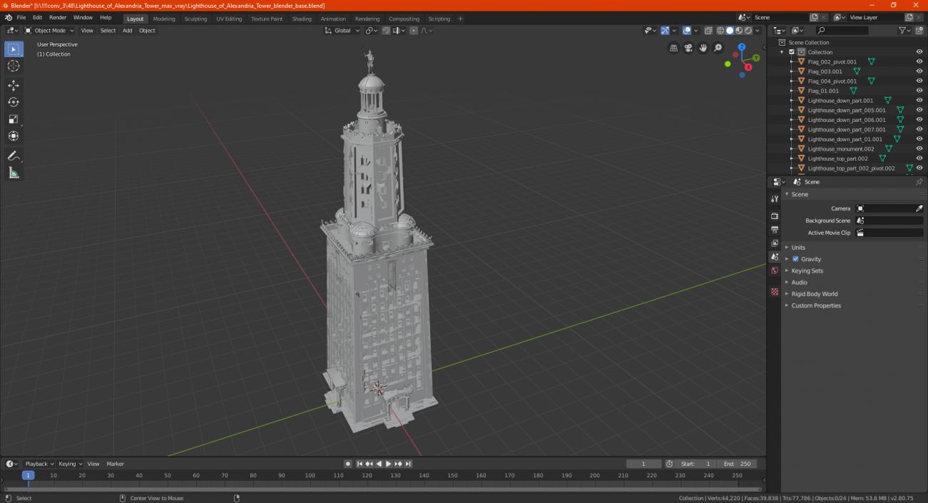 3D model Lighthouse of Alexandria Tower