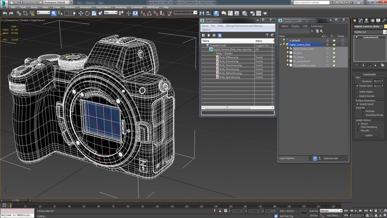 Digital Camera Body 3D model