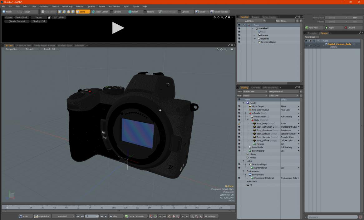 Digital Camera Body 3D model