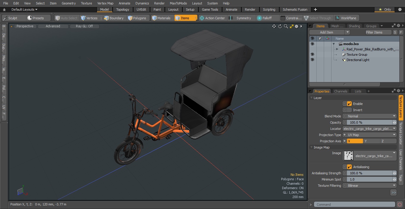 3D Rad Power Bike RadBurro with Passenger Seat model