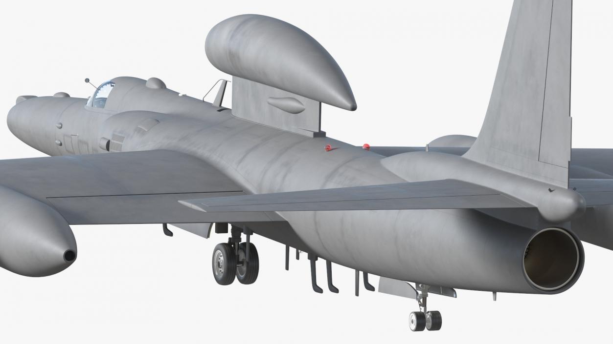 3D model Reconnaissance Aircraft Grey Rigged