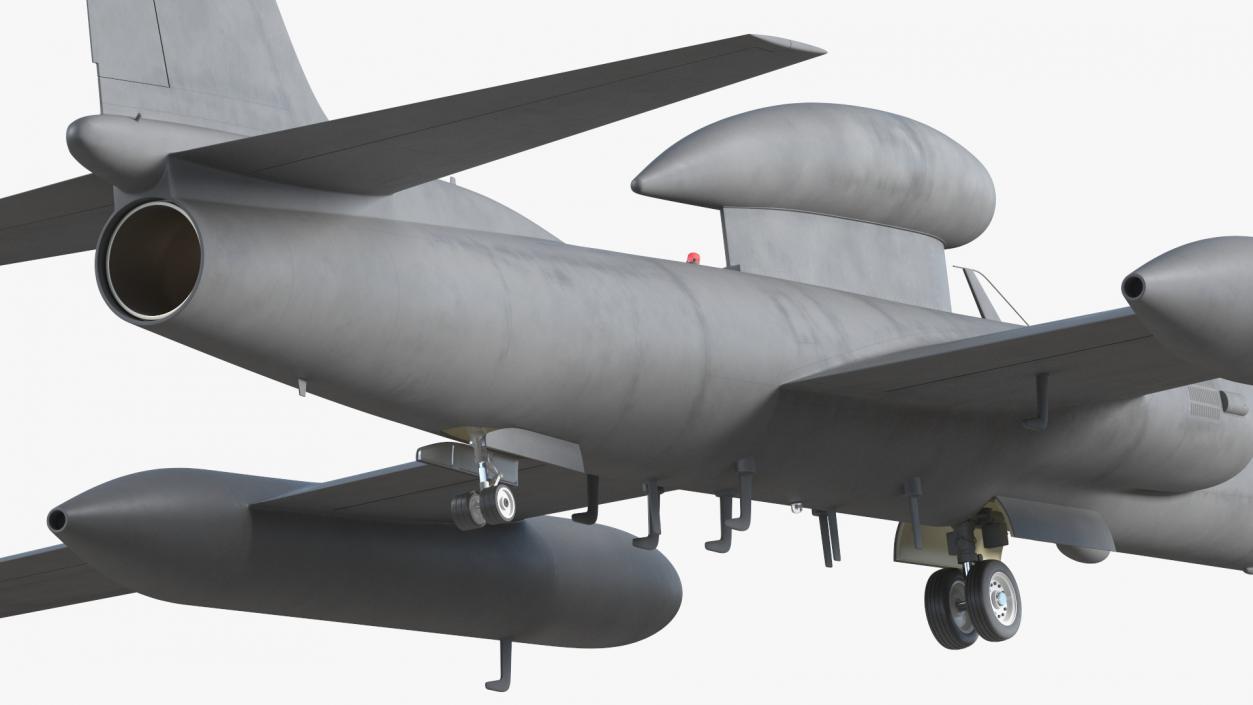 Reconnaissance Aircraft Grey Rigged for Cinema 4D 3D model