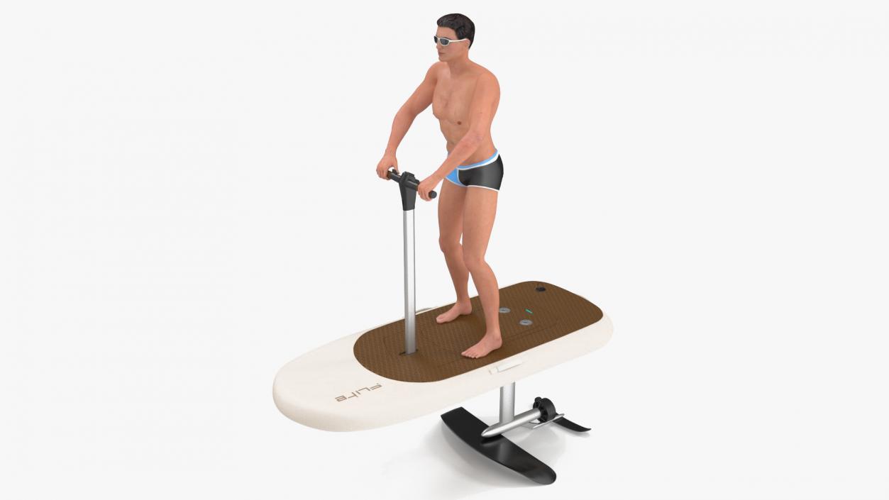 Man Rides a Flitescooter 3D model