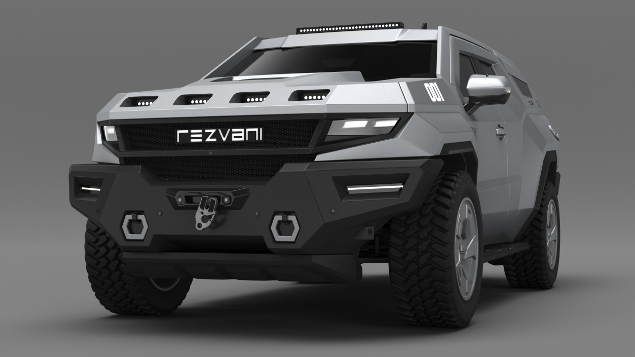 2023 Rezvani Vengeance Armored SUV Lights On 3D model