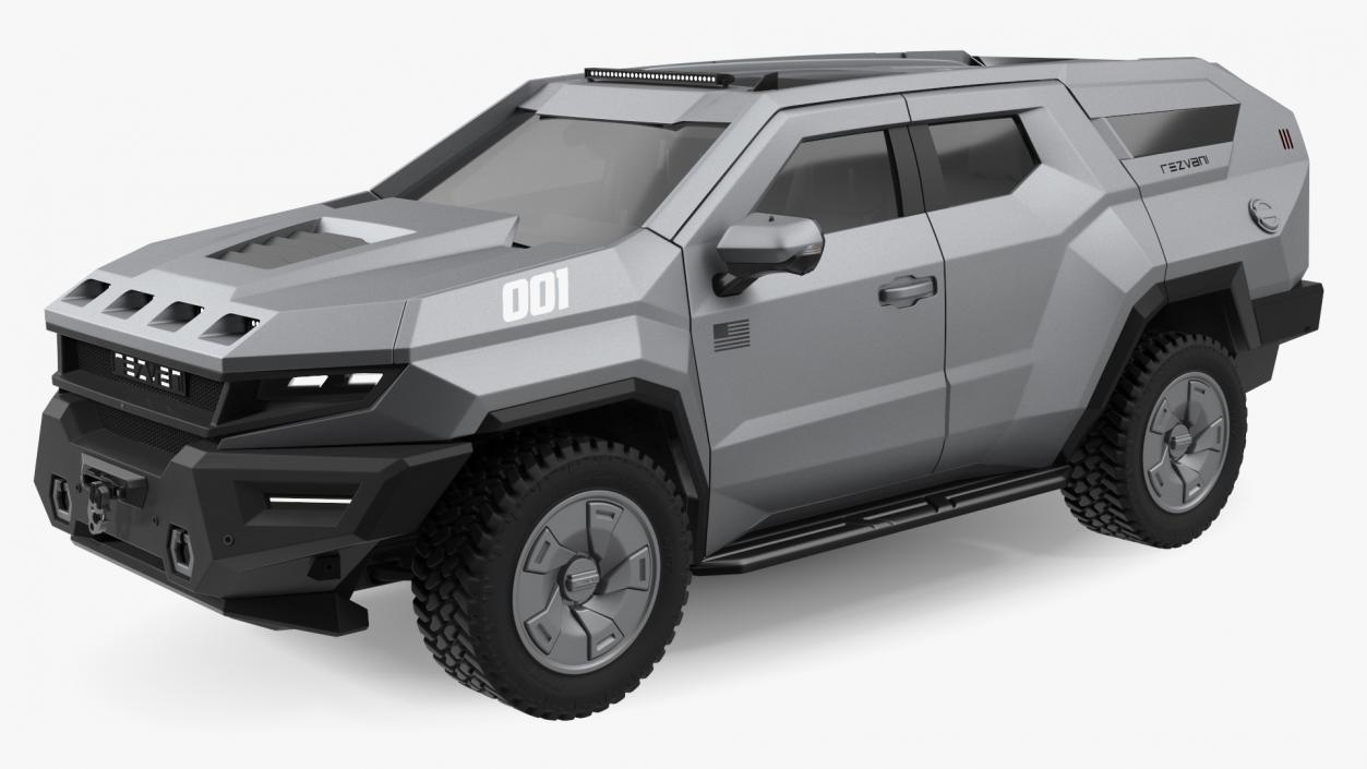 2023 Rezvani Vengeance Armored SUV Lights On 3D model