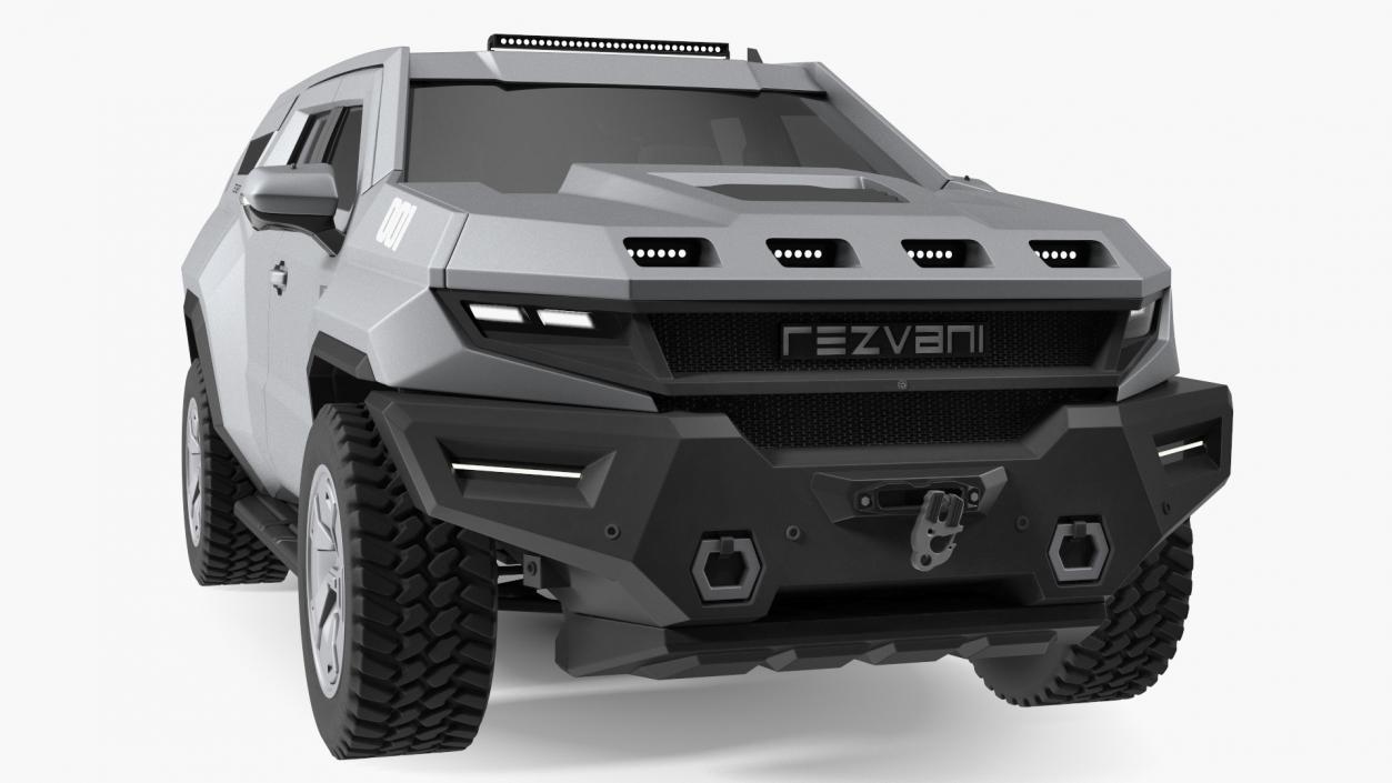 2023 Rezvani Vengeance Armored SUV Lights On 3D model