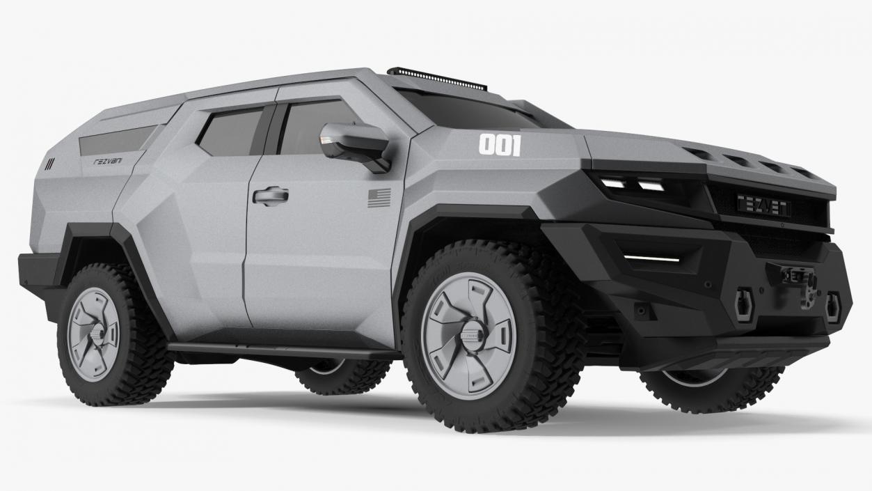 2023 Rezvani Vengeance Armored SUV Lights On 3D model