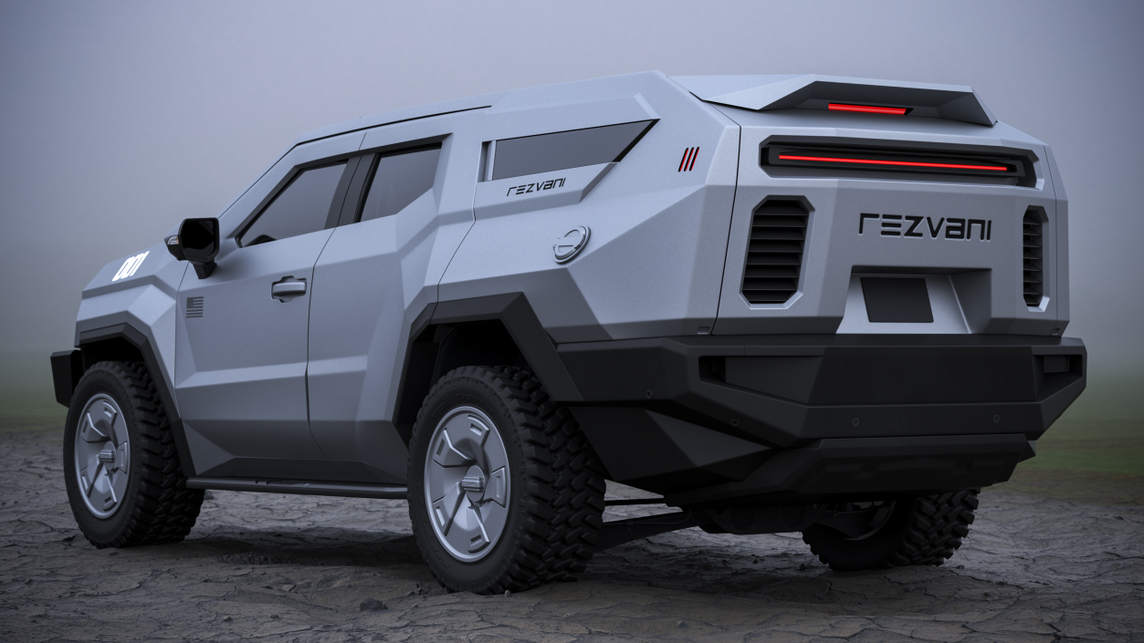 2023 Rezvani Vengeance Armored SUV Lights On 3D model