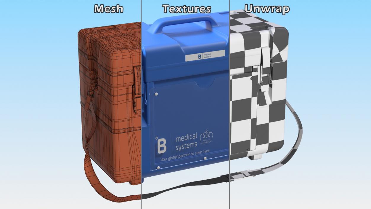 3D Vaccine Transport Box Blue