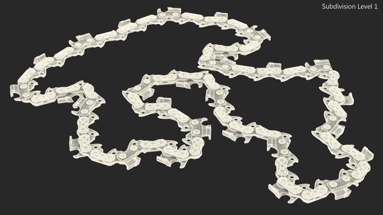 Chain for Chainsaw Black 3D model