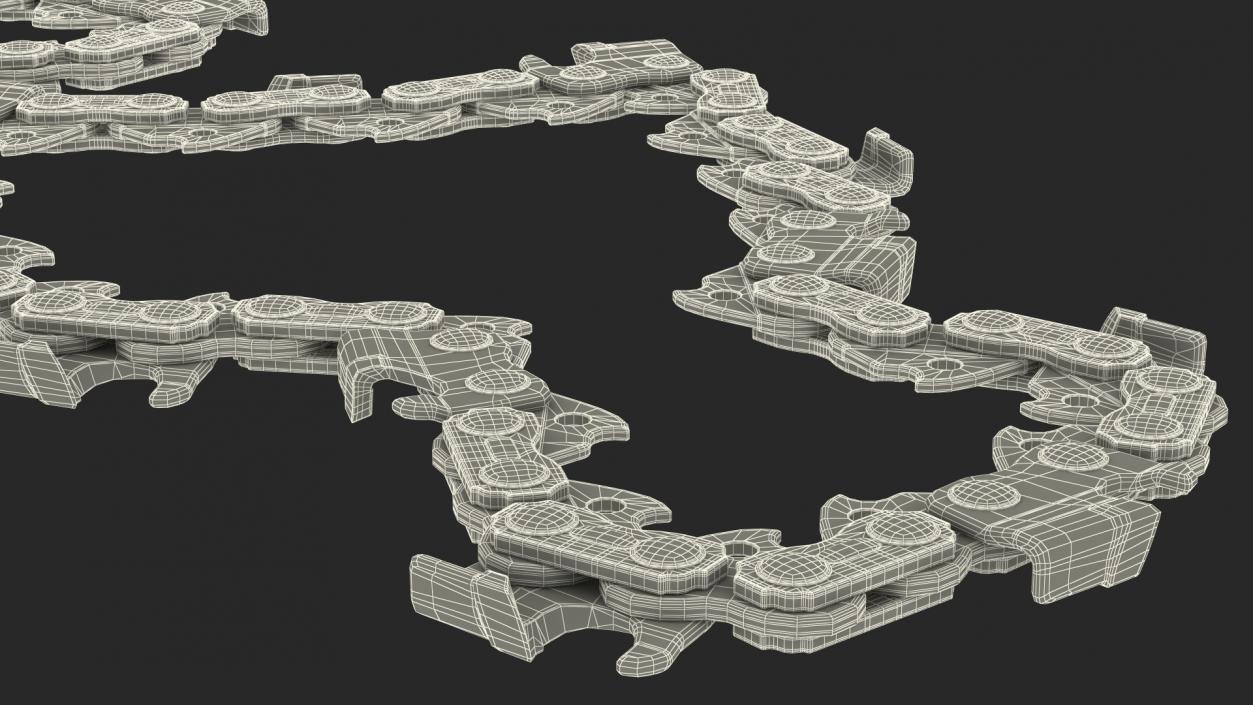 Chain for Chainsaw Black 3D model