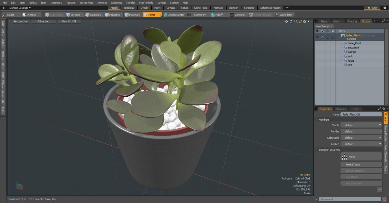 3D model Jade Plant