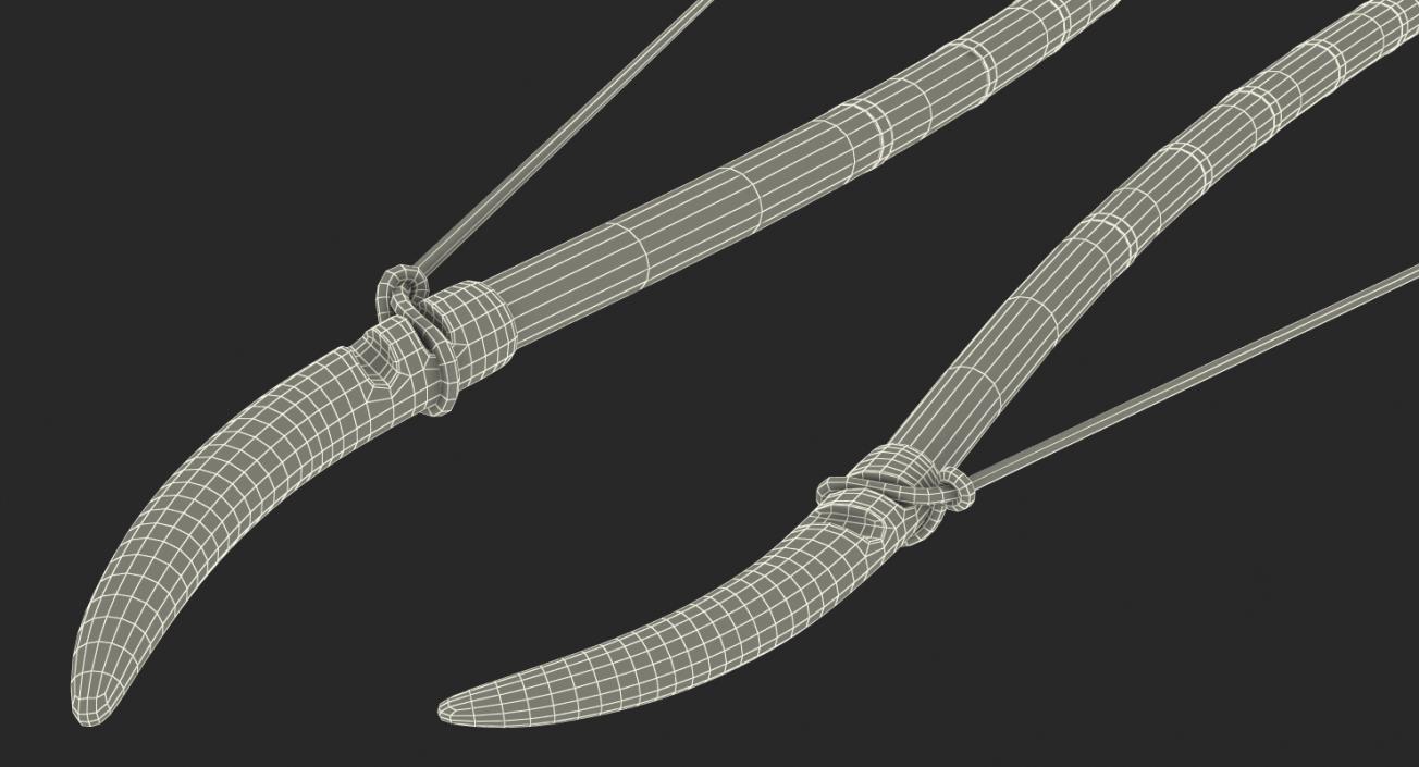 3D Antique Viking Bow model