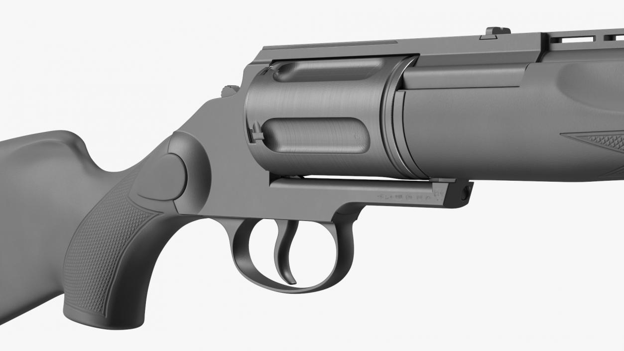 3D Revolver Shotgun MC255 Polymer Rigged for Cinema 4D