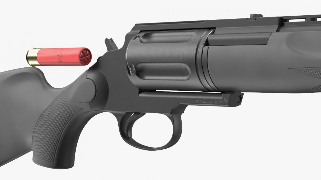 3D Revolver Shotgun MC255 Polymer Rigged for Cinema 4D