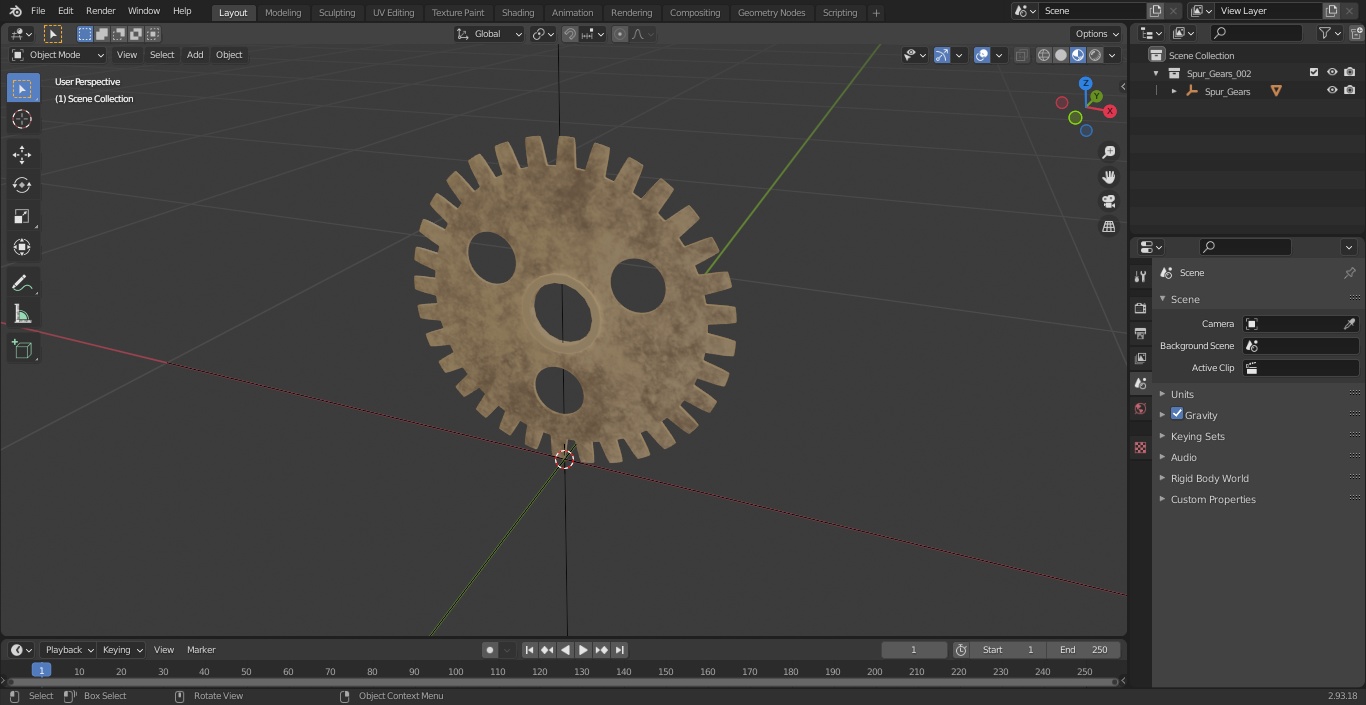 3D model Spur Gears