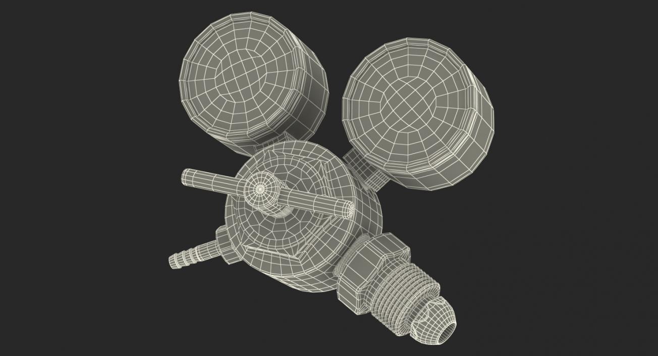 3D model Argon CO2 Double Pressure Regulator