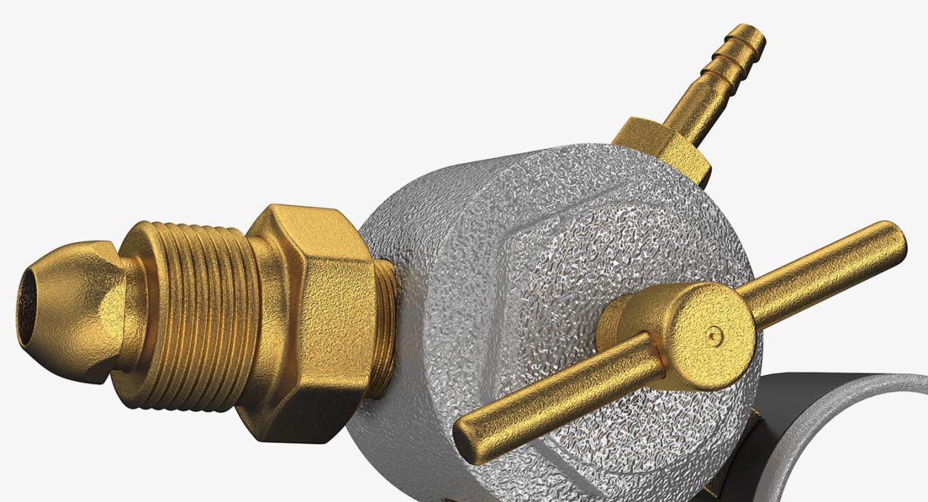 3D model Argon CO2 Double Pressure Regulator