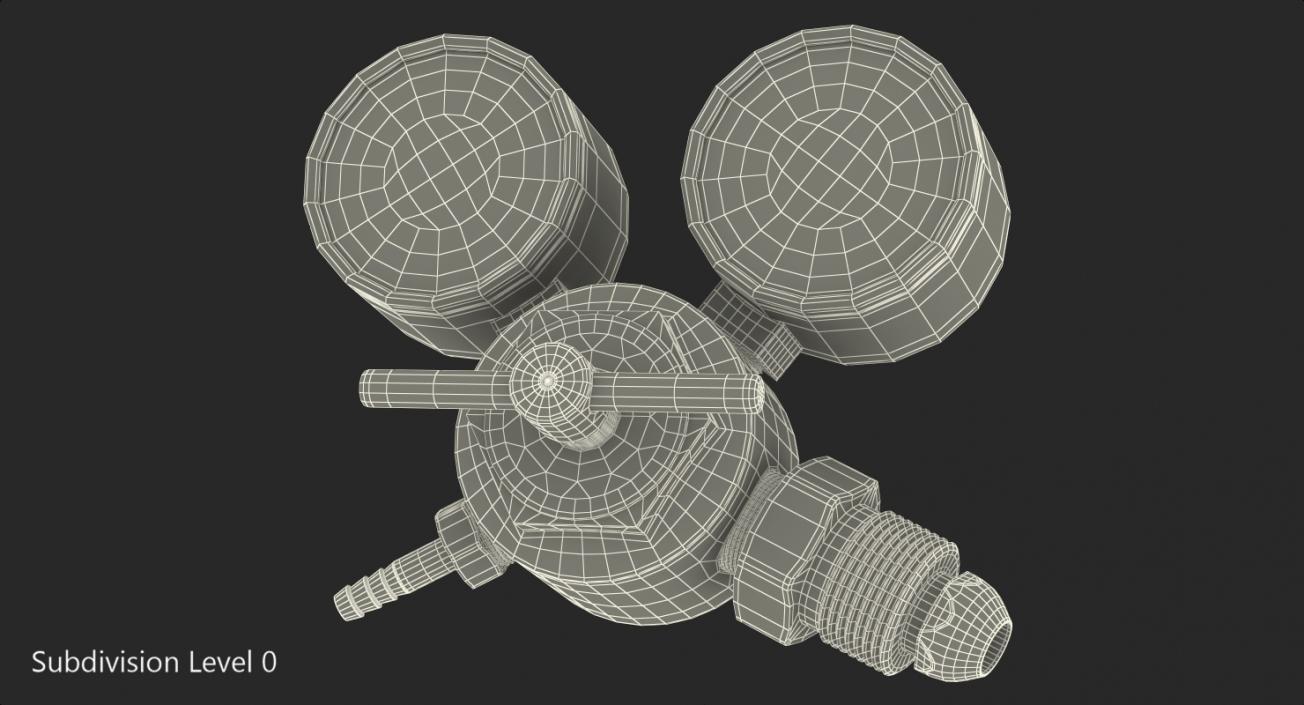 3D model Argon CO2 Double Pressure Regulator