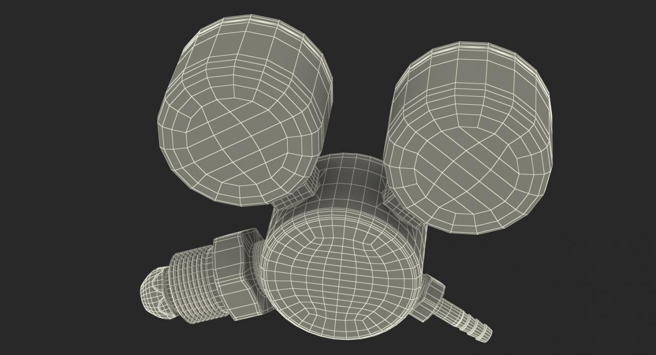 3D model Argon CO2 Double Pressure Regulator