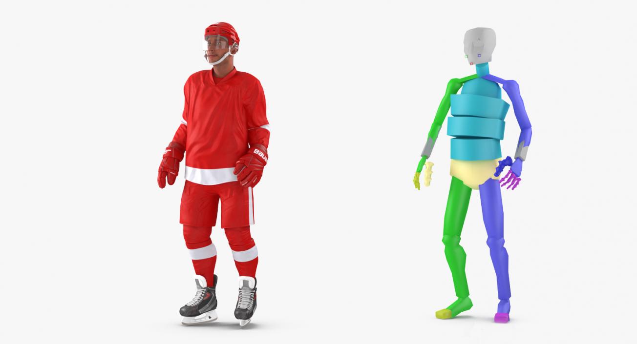 3D model Hockey Player Generic 2 Rigged