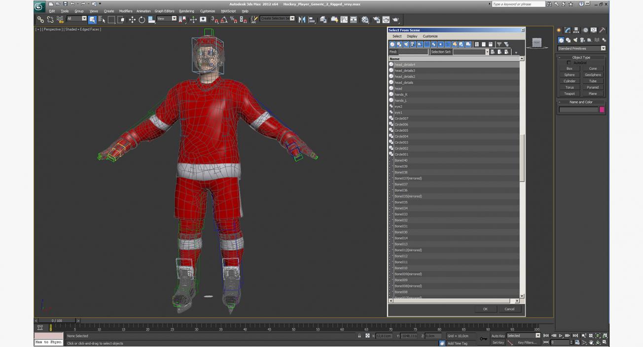 3D model Hockey Player Generic 2 Rigged