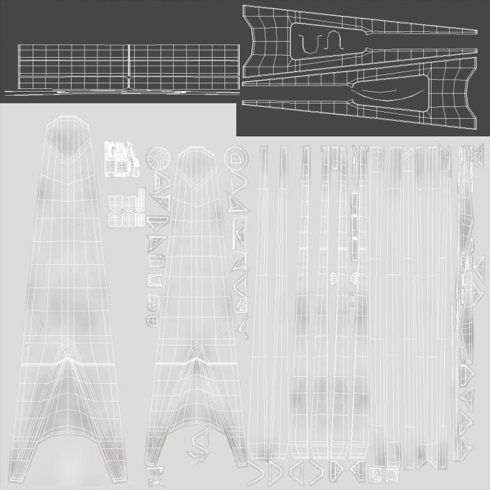 Launch Vehicle with Landing Legs 3D