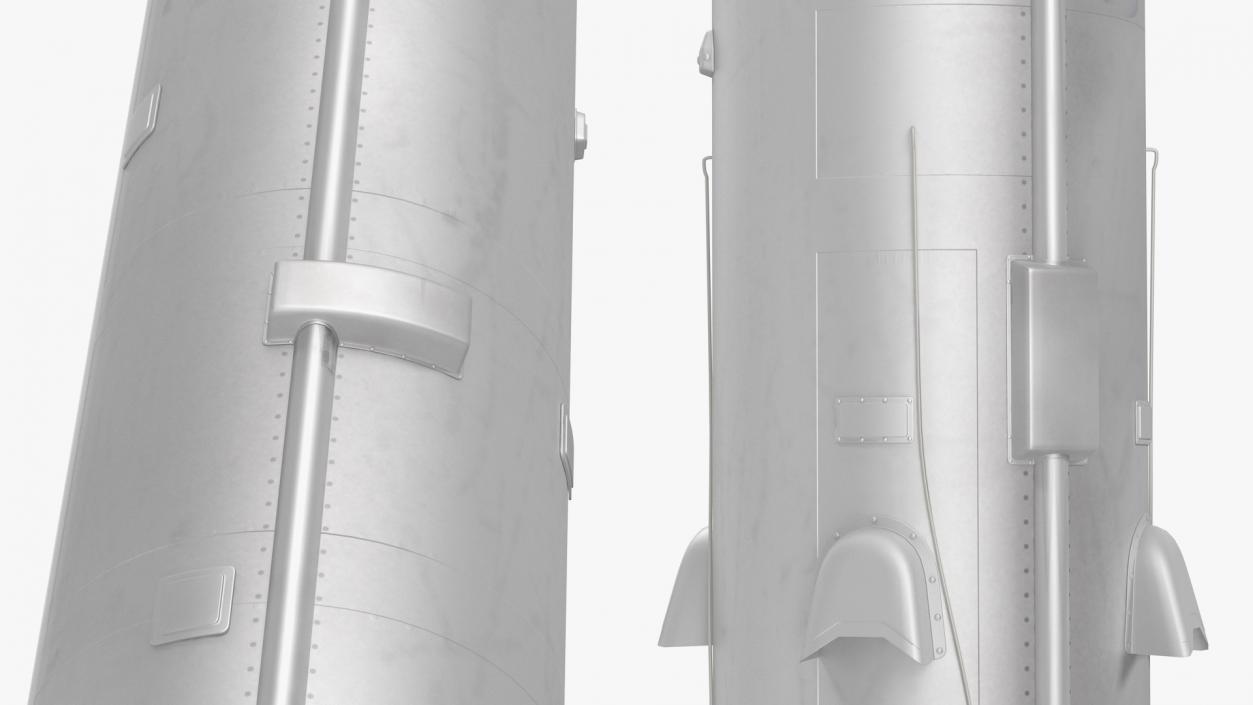 Launch Vehicle with Landing Legs 3D