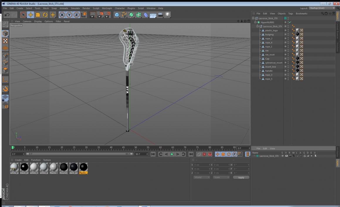 3D Lacrosse Stick STX model