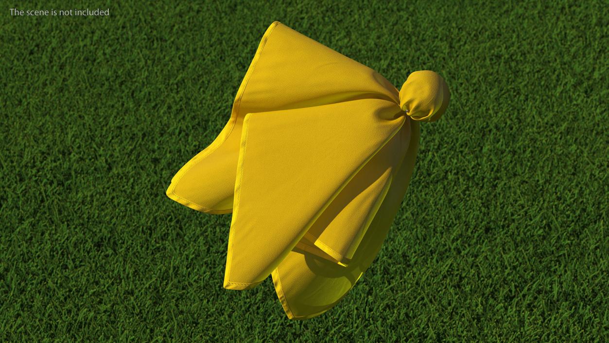 3D Professional Football Yellow Penalty Flag