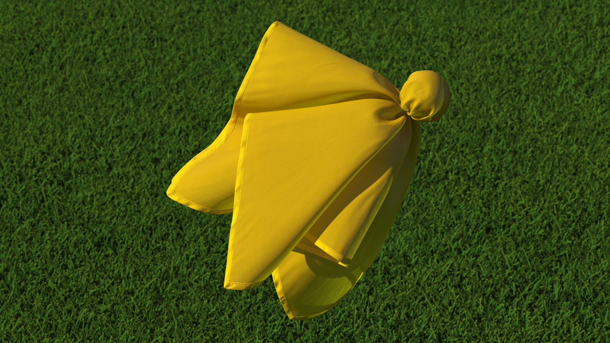 3D Professional Football Yellow Penalty Flag