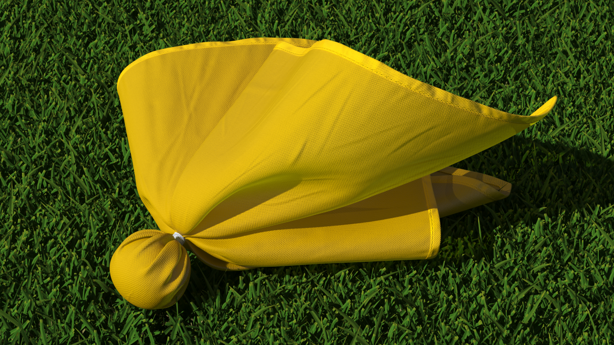 3D Professional Football Yellow Penalty Flag