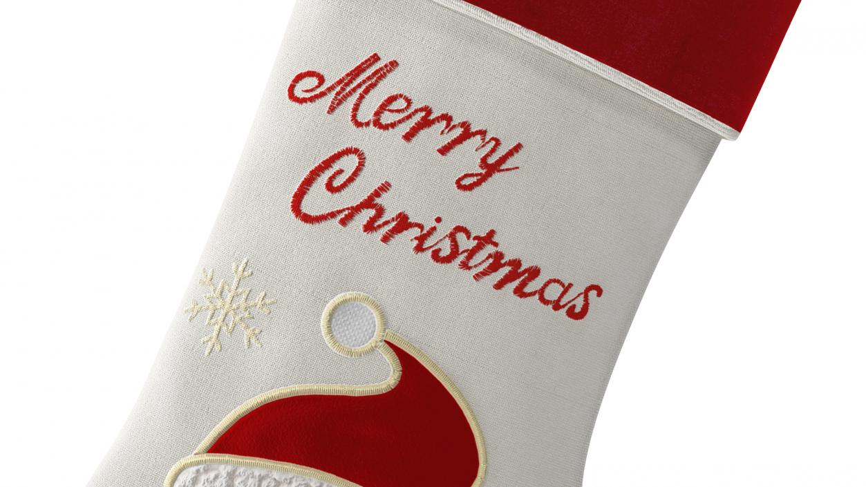 3D Traditional Santa Christmas Stocking