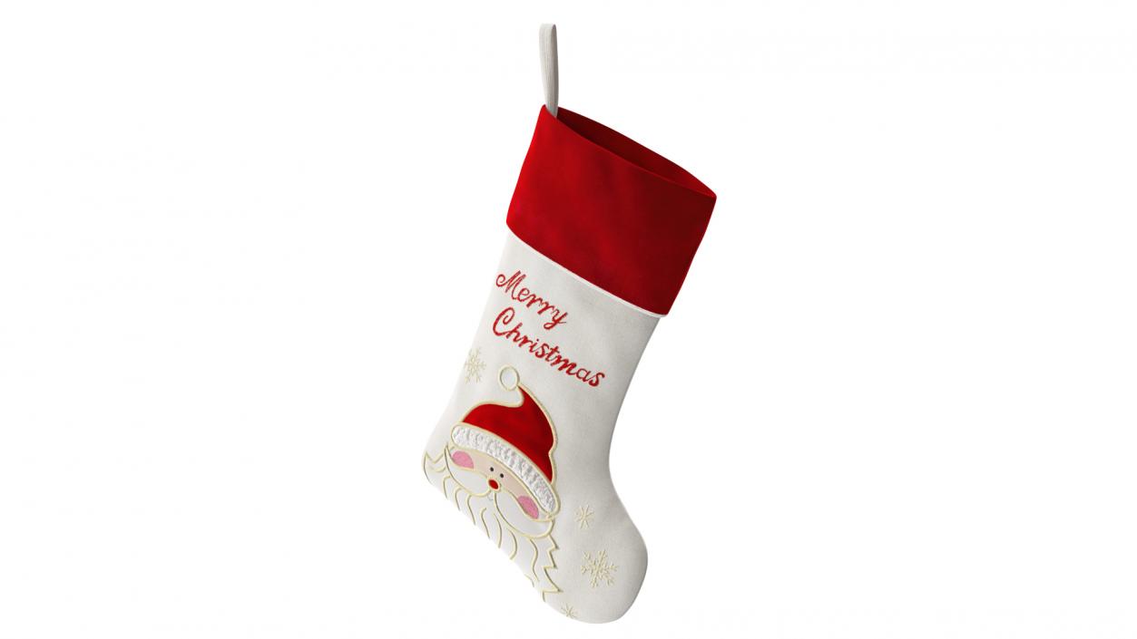 3D Traditional Santa Christmas Stocking