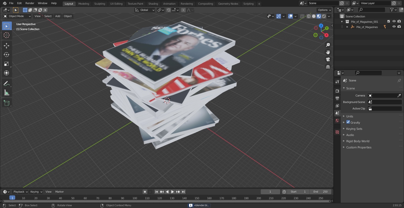 Pile of Magazines 3D