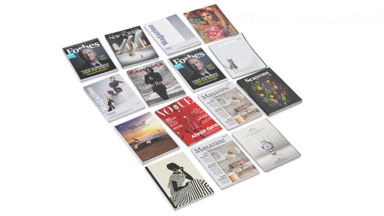 Pile of Magazines 3D