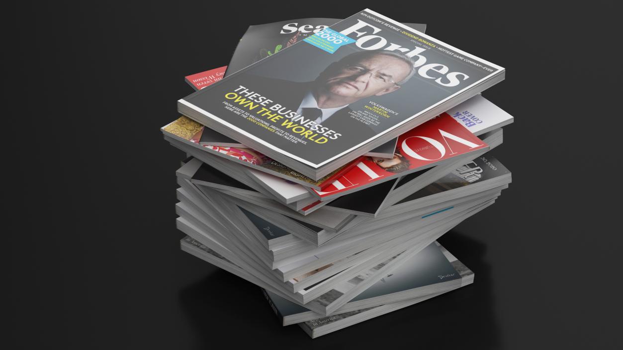 Pile of Magazines 3D